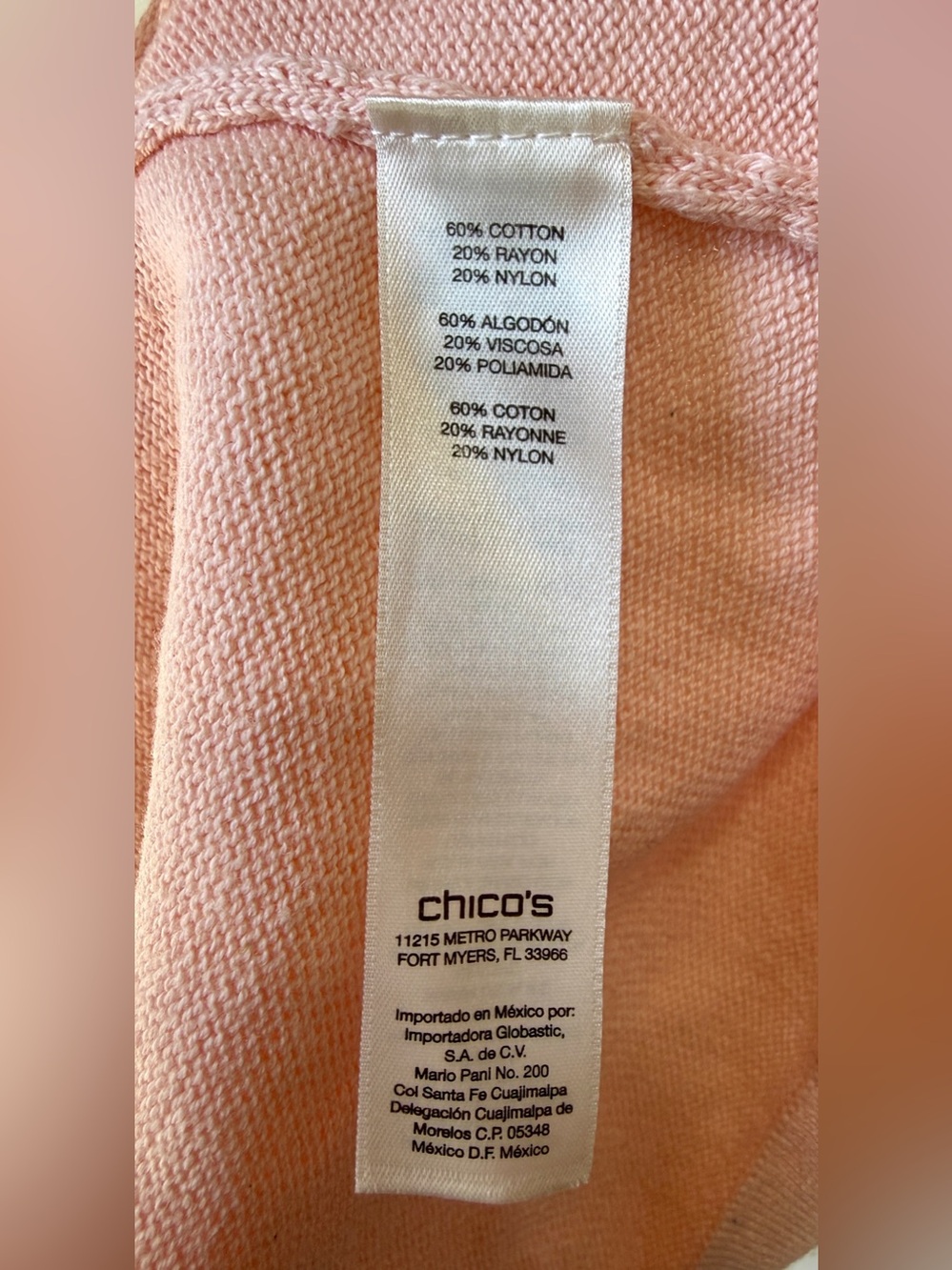 Chico’s Embellished Neck Sweater Pink Size 1 - Picture 4 of 6